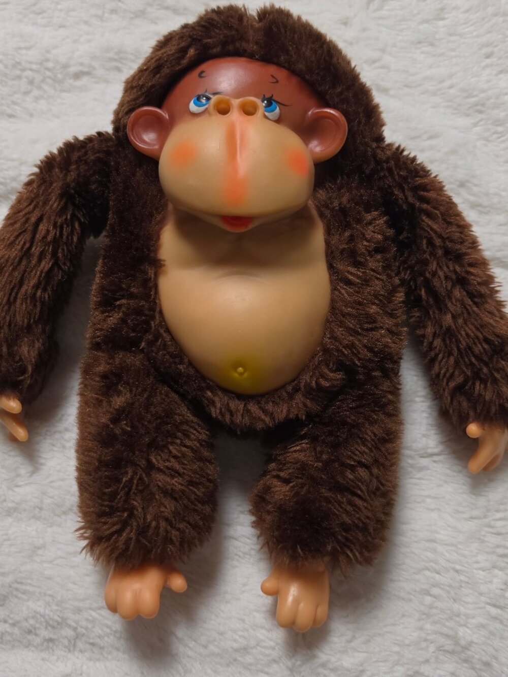 Vtg Atlanta Novelty Gerber Monkey Plush Thumb Sucking Nose Picking 11" Taiwan